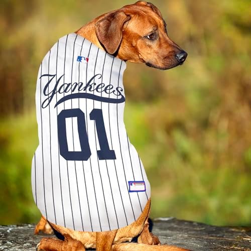 Official MLB New York Yankees Pet Jersey for Dogs & Cats, Size Large - Stylish Baseball Jersey for Your Furry Fan- Show Off Team Spirit with The Perfect Fan Apparel Gear for Pet, Dog & Cat - Image 4