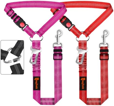 Laqibak Removable Dog Seat Belt Harness for Car, 3 in 1 Pet Seatbelt Leash by laqibakProductcollection