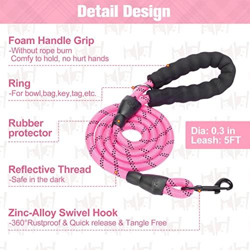BEAUTYZOO Small Dog Harness and Leash Set, No Pull Puppy Pet Vest- Pink,XXS - Image 4