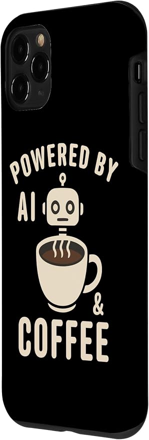 Powered by AI and Coffee Robot Case for iPhone 11 Pro - Image 2