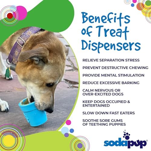 SodaPup Flower Pot – Durable Dog Treat Dispenser & Chew Toy Made in USA from Non-Toxic, Pet Safe, Food Safe Rubber Material for Mental Stimulation, Problem Chewing, Calming Nerves, & More - Image 4