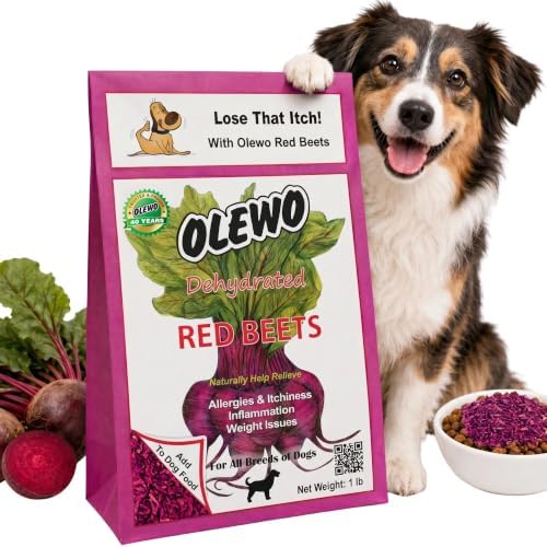 Olewo Red Beets Dog Food Topper for Dogs – Skin & Coat Support, 1 lb by Olewo
