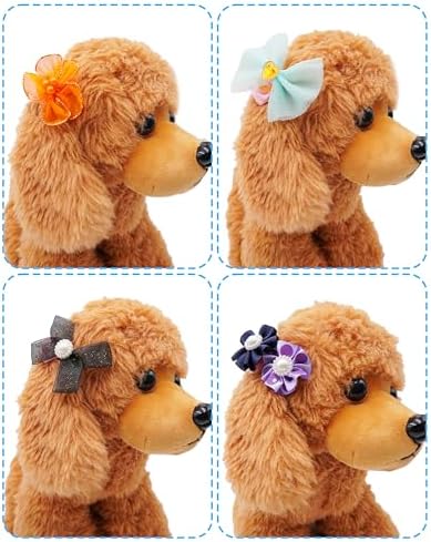 PET SHOW 100 Pack Dog Hair Bows with Rubber Bands for Small Medium Dogs Girls Boys Female Male Puppies Yorkies Topknot Cats with Long Hair Assorted Random Pet Grooming Accessories - Image 4