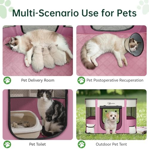 Siedihit 28" Dog Playpen,Cat Puppy Pen, Pet Portable Crate Indoor Outdoor - Image 3