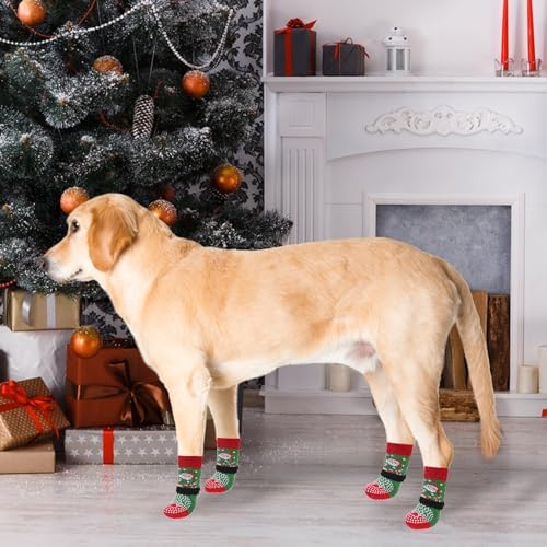 KOOLTAIL Anti Slip Dog Socks for Hot/Cold Pavement to Prevent Licking Paws, Dog Boots&Paw Protector with Grippers for Hardwood Floors, Traction Control No Twist Booties for Small Medium Large Dogs - Image 6
