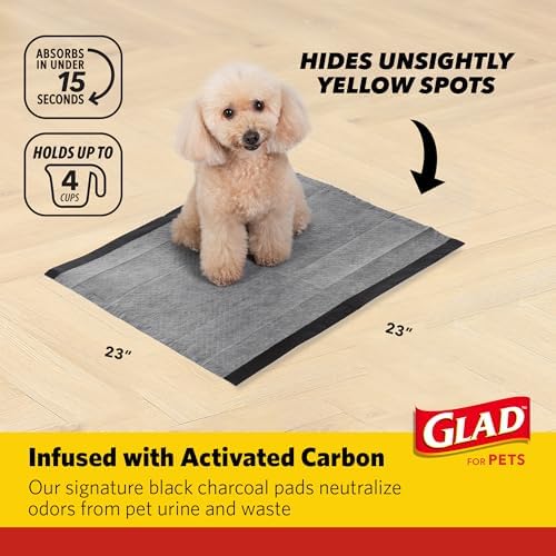 Glad for Pets Activated Carbon Disposable Dog Training Pads, 50 Count, 2-Pk - Image 2