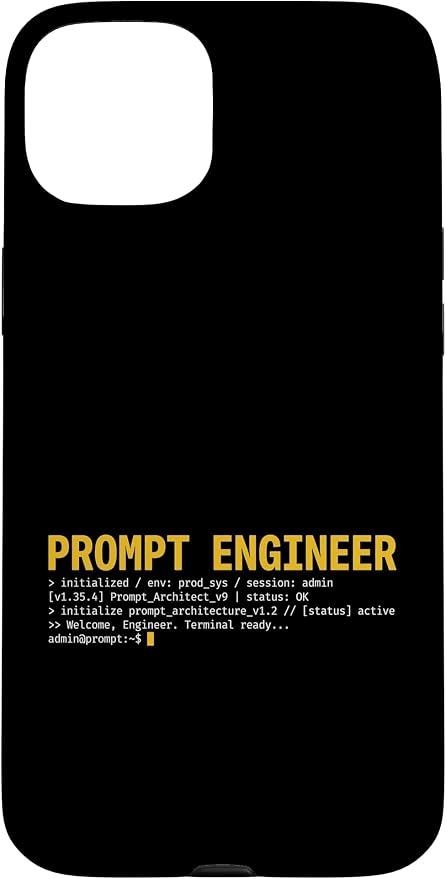Prompt Engineer Terminal Screen AI Developer Software Coder Case for iPhone 15 Plus by Unknown