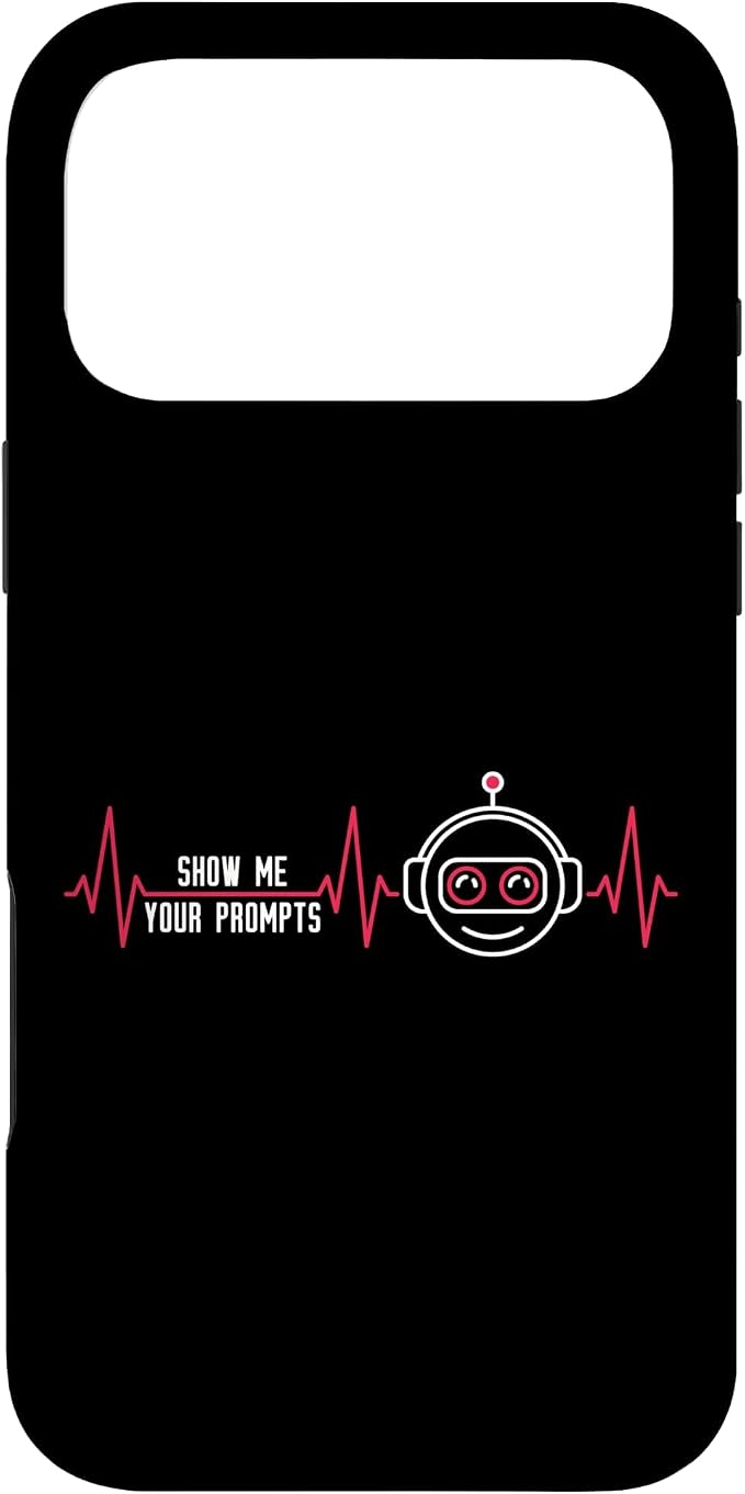 Show Me Your Prompts AI Artificial Intelligence Heartbeat Case for iPhone 17 Pro Max by Unknown