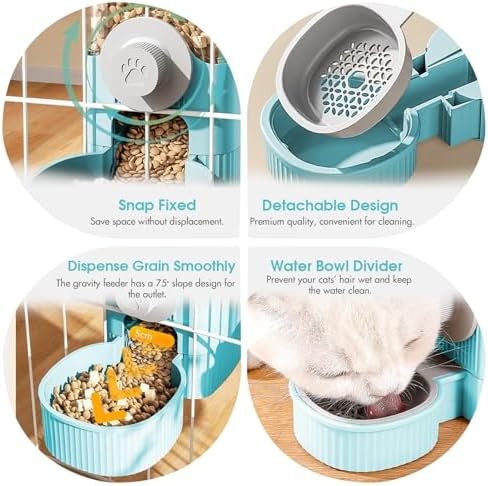 GPY Automatic Hanging Gravity Pet Feeder and Water Dispenser Set - Image 5