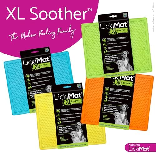 LickiMat X Large Breed Soother Dog Lick Mat, Dog Calmer, Slow Feeder, Anxiety Reliever Alternative to Puzzle Toys, Slow Feeding Bowls. Use Peanut Butter, Wet, Raw, Mixed Food, Healthy Treats - Green - Image 6