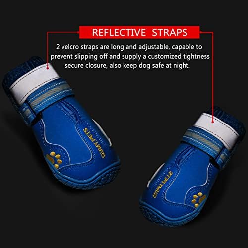 QUMY Dog Shoes for Hot Pavement, Dog Snow Boots & Paw Protectors for Winter - Image 5
