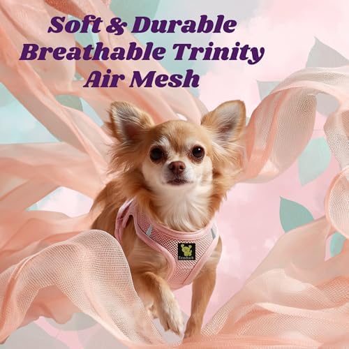 EcoBark Step in Dog Harness, Soft Dog Harness Vest, Medium, Baby Pink - Image 3