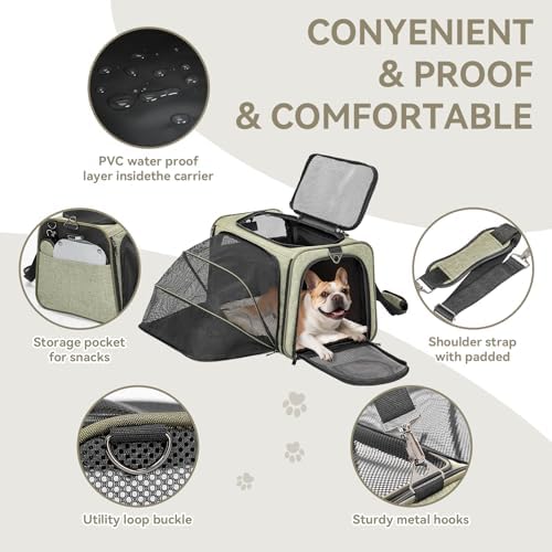 Petsfit Large Expandable Cat Carrier for Travel, Up to 18 lb - Image 6