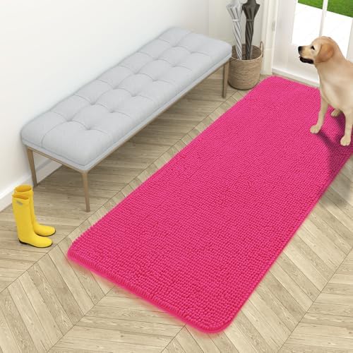 OLANLY Dog Door Mat for Muddy Paws 54x24, Super Absorbent Chenille Mud Mat by OLANLY