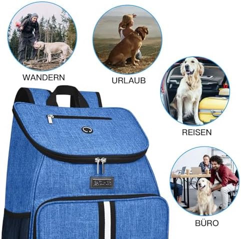 BAGLHER丨Dog Travel Bag, Airline Approved Pet Supplies Backpack, Dog Travel Backpack with 2 Silicone Collapsible Bowls and 2 Food Baskets - Image 6