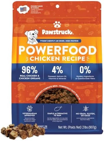 Pawstruck Air Dried Dog Food Chicken Recipe, Grain Free, Made in USA, 2lb by Pawstruck
