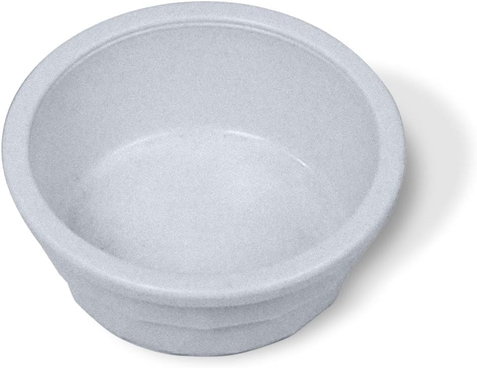 Van Ness Pets Crock Style Heavyweight Medium Bowl,20 Ounce Food and Water Dish for Cats and Dogs,Greystone,(Pack of 12) by VanNessPets