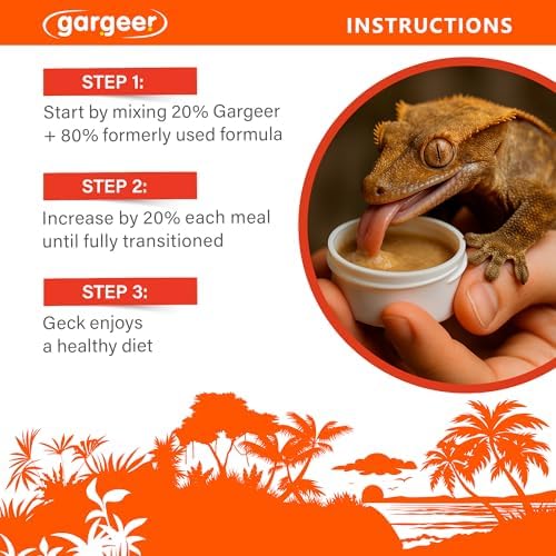 Gargeer 2oz Picky Geck Energy Nectar Diet - Crested Gecko Food. Made in USA - Image 5