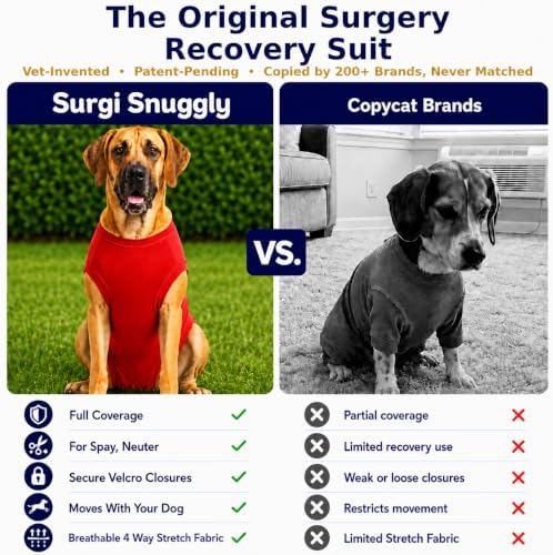 Surgi Snuggly Dog Surgery Recovery Suit, Cone Alternative, Spay/Neuter 2XL - Image 2