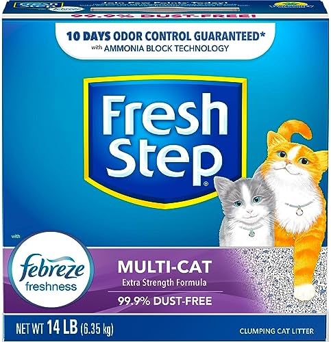 Fresh Step Clumping Cat Litter, Multi-Cat Odor Control, 14 lbs (Pack of 2) - Image 6