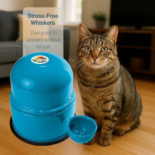 Pet Water Dispenser for Dogs and Cats, 47.3 oz – Gravity-Fed Aluminum Water Bowl, Prevents Wet Fur, Provides Continuous Fresh Water, Electrostatic Coated Finish, Vida Mansa (Light Blue) - Image 6