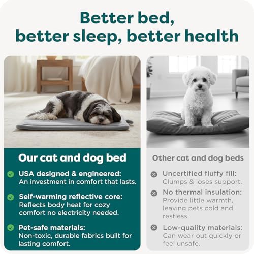 Furhaven ThermaNAP Self-Warming Cat Bed for Indoor Cats & Large/Medium Dogs, Washable & Reflects Body Heat - Quilted Faux Fur Reflective Bed Mat - Snow Leopard, Large - Image 7