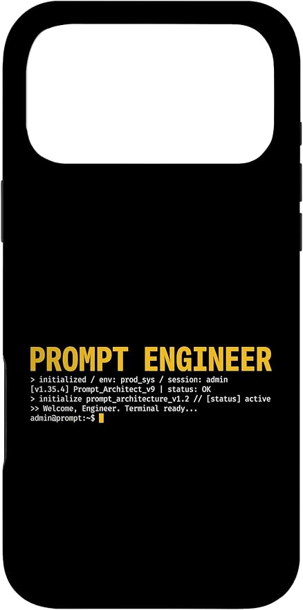 Prompt Engineer Terminal Screen AI Developer Software Coder Case for iPhone 17 Pro Max by Unknown