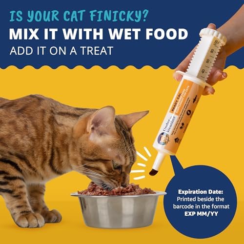 Under The Weather Pet | Ready Cal for Cats 100cc | High Calorie Supplement | Cat Weight Gainer and High Calorie Booster | 10 Vitamins, 7 Minerals & Omega Fatty Acids (for Cats 100cc) - Image 3