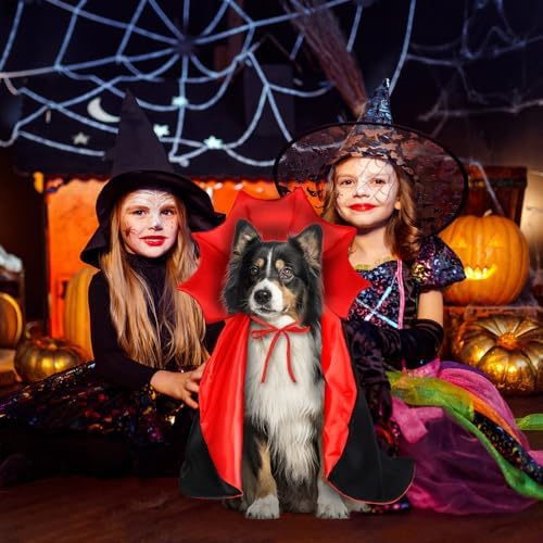 Halloween Dog Cat Costume Vampire Devil Cape for L or XL Adjustable Cloak - Image 4