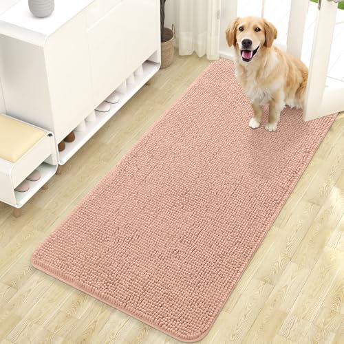 OLANLY Dog Door Mat for Muddy Paws 47x24, Super Absorbent Chenille Mud Mat by OLANLY