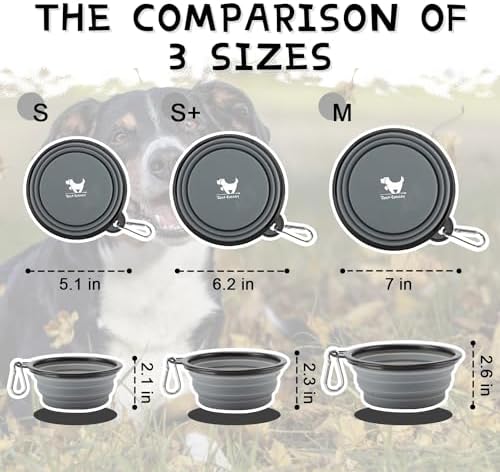 Rest-Eazzzy Collapsible Dog Bowls, 2 Pack Sturdy Portable Dog Water Bowls - Image 3