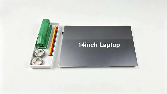 Amazon Basics Rectangular Plastic Desk Organizer, Half Accessory Tray for Office Supplies and Workspace Organization, 9.4" x 3.3" x 1", White - Image 6
