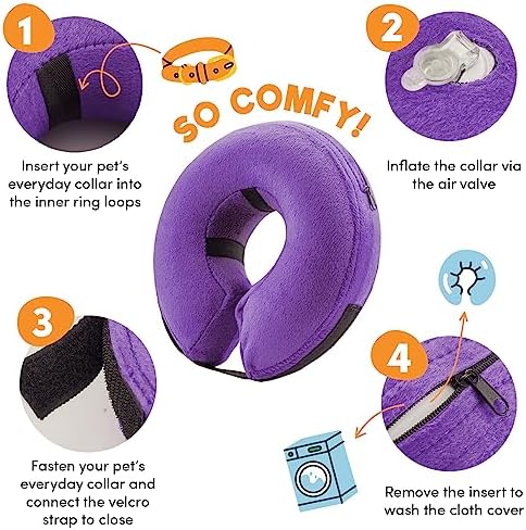 BENCMATE Inflatable Dog Cone Collar Alternative After Surgery XLarge - Image 2