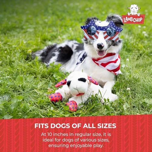 Multipet Lamb Chop Dog Plush Toy - Squeaky Toy for Small & Medium Dogs - Extra Soft Plush - Stuffed Animal for Cuddling & Playing (10", Cream, 5 Squeakers) (Pack of 2) - Image 7
