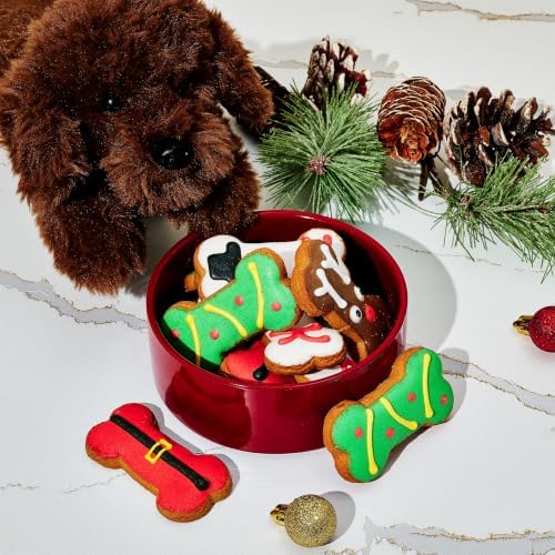 Christmas Holiday Dog Treat Gift Set, Decorated Bone-Shaped Treats Set of 8 - Image 4