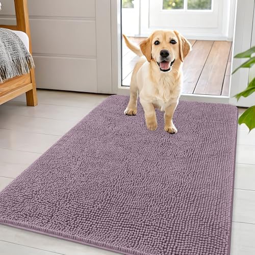OLANLY Dog Door Mat for Muddy Paws 44x32, Super Absorbent Chenille Mud Mat by OLANLY