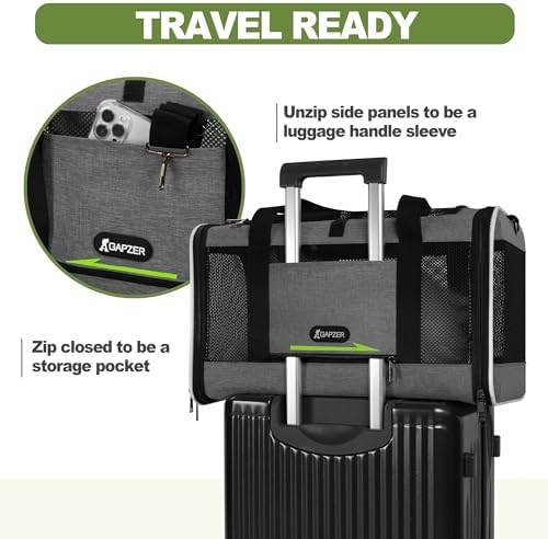 GAPZER Cat Carrier 18x11x11 Top Load, Soft-Sided Pet Travel Bag Over 15 lbs - Image 5