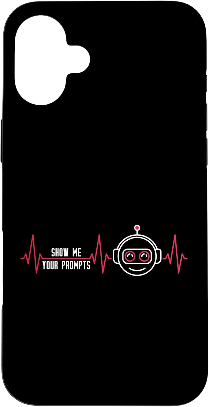 Show Me Your Prompts AI Artificial Intelligence Heartbeat Case for iPhone 16 Plus by Unknown