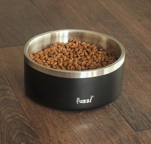 Fuzzl Titan Dog Bowl 8 inch - Matt Black Insultated Thermal Bowl for Indoors and Outdoors with Rubber Base - Versatile Dog Bowls and Water Bowl for Hydration and Feeding for Large and XL Dogs - Image 4