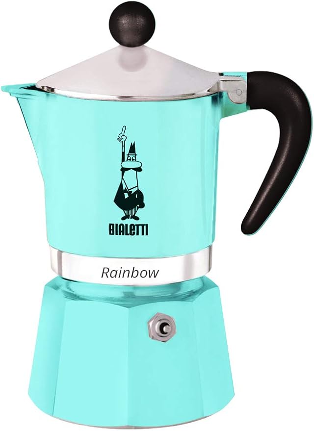 Bialetti 5043 Rainbow Espresso Maker, Light Blue - Image 4