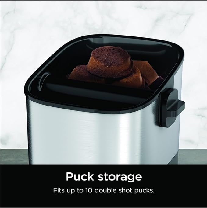 Ninja Luxe Café Knock Box, Holds 10 Double Shot Pucks, XSKKNOCKBOX | Accessories for Espresso Machine, Easy & Mess-Free Puck Disposal, Coffee & Espresso Grounds, Non-slip Base, Removable Bar - Image 4