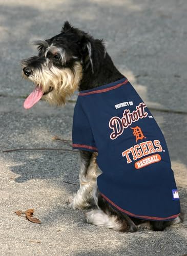 MLB Detroit Tigers Dog T-Shirt Extra Large. - Licensed Shirt for Pets Team Colored with Team Logos- Premium Stretchable Materials for the Comfort of Your Dog & Cat - Image 2