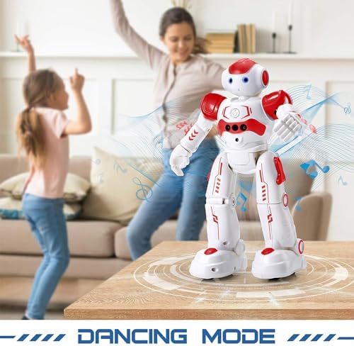 KingsDragon RC Robot Toys for Kids, Gesture & Sensing Programmable Remote Control Smart Robot for Age 3 4 5 6 7 8 Year Old Boys Girls Birthday Gift Present,Red - Image 5