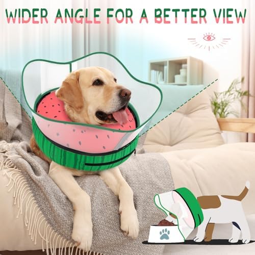 Supet Raised Inflatable Dog Cone Collar to Stop Licking, Soft Dog Cone Alternative After Surgery, Pet Neck Donut Collar for Small Medium Large Dogs - Image 5