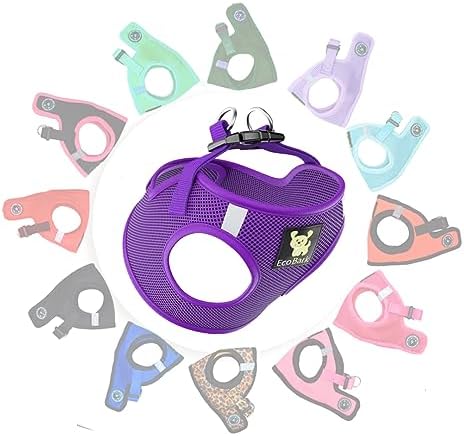 EcoBark Step in Dog Harness, Reflective & Adjustable Mini Halter Vest by EcoBark