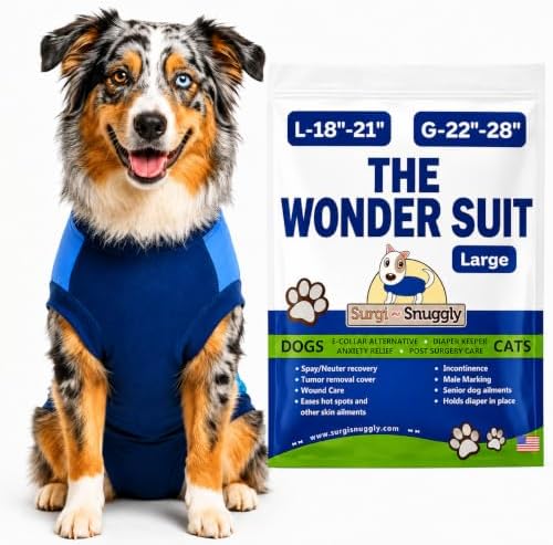 Surgi Snuggly Dog Surgery Recovery Suit, Cone Alternative, Spay/Neuter L by Surgi%7ESnuggly
