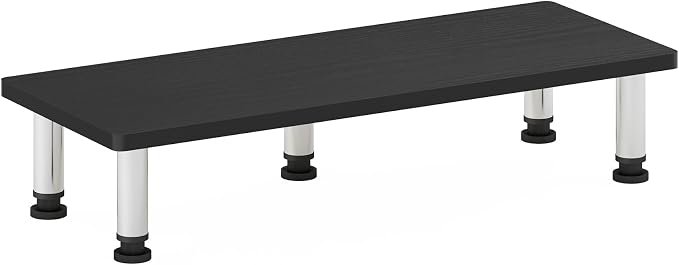 Furinno Turn-N-Tube Monitor Riser Stand, Americano, Stainless Steel Tubes - Image 5