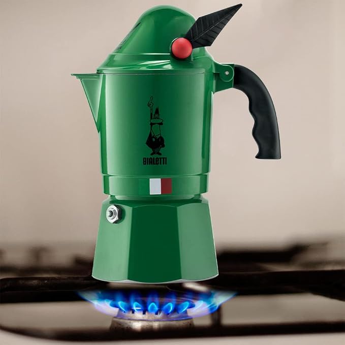 Bialetti Moka Express Alpina Stovetop Espresso Maker – Iconic Italian Moka Pot for Espresso Coffee, 3 Espresso Cups (4.3 oz / 130 mL), Aluminum, Green - Image 3