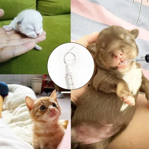 11pcs Puppy Kitten Feeding Tube Kit for Small Animals and Clear Feeding Syringe 5/10/20/30/60ml, Clear Feeding Tube, Syringe Bulb for Puppy Kitten Nestling Feeding Tools - Image 5