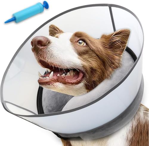 Inflatable Dog Cone Collar,Soft Elizabethan Anti-Lick Pet Recovery Collar by Unknown